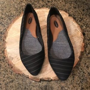 Dr Scholls pinstripe pointed toe flats